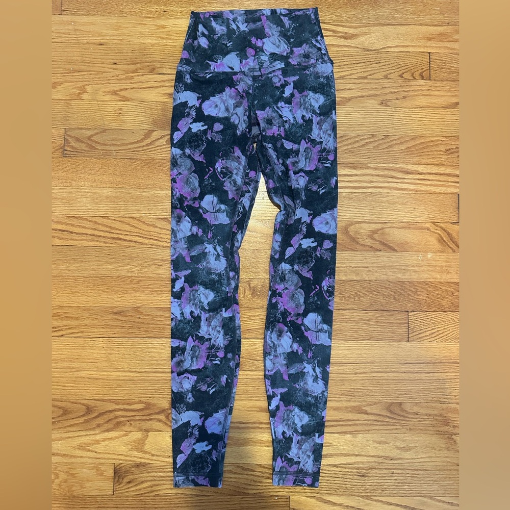 lululemon purple flower Align 23” leggings